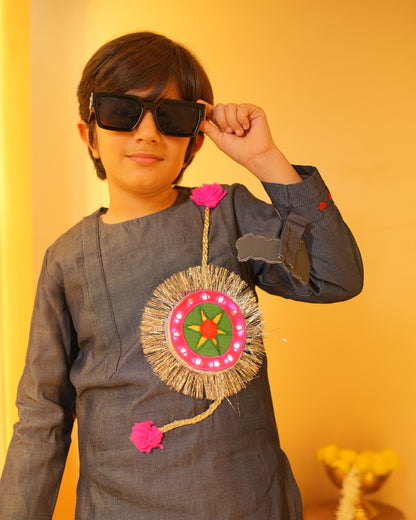 LED RAKHI KURTA SET