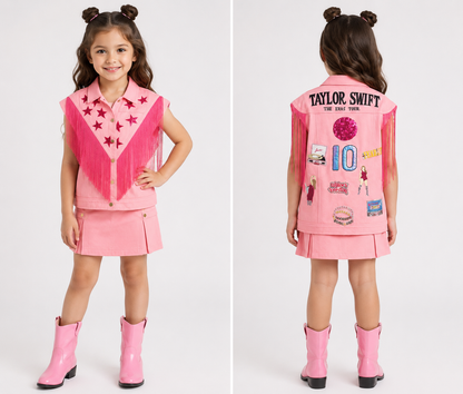 The Eras Tour Fringe Vest & Skirt Set