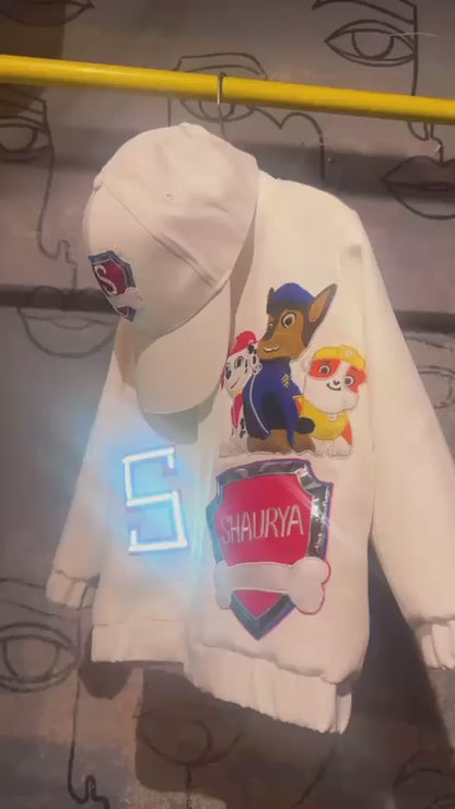 LED Paw Patrol Custom Name Bomber Jacket